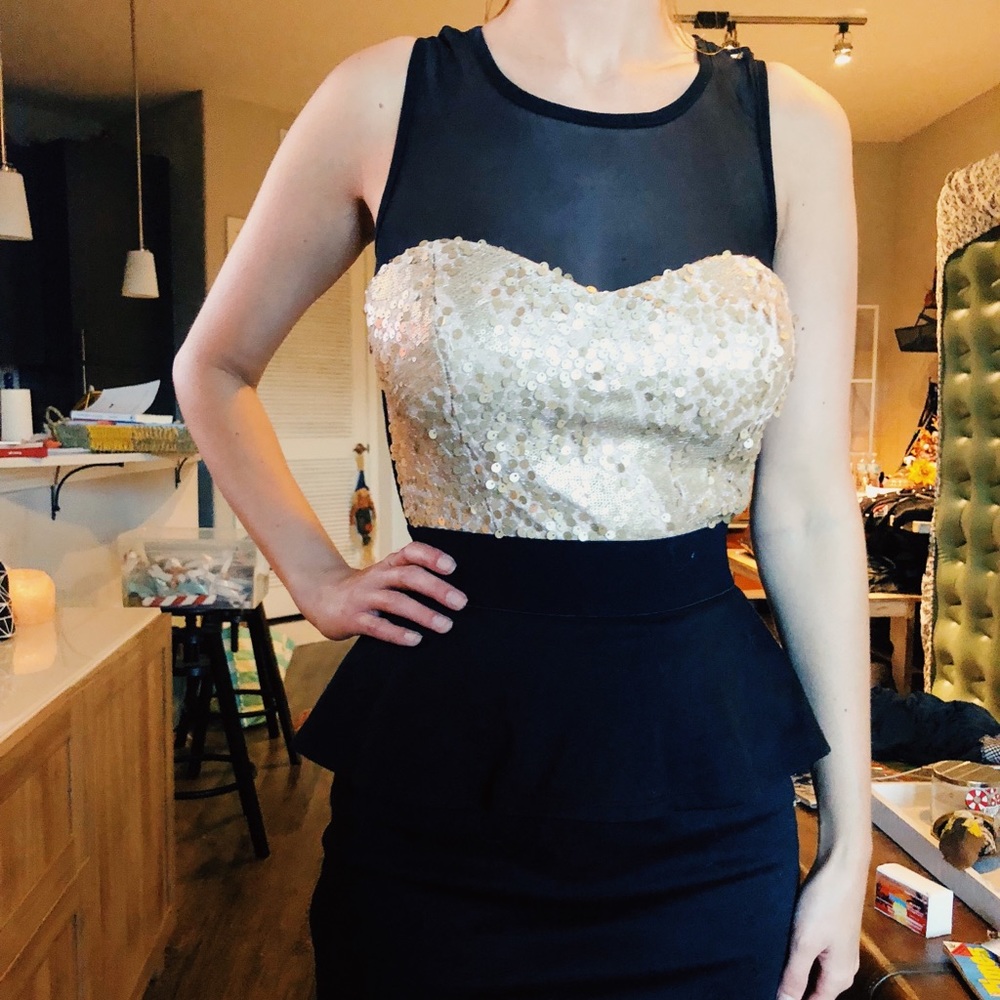 sequin top dress